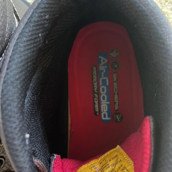 Like New Sketchers 11 Work Boots Brown Steel Toe - Picture 3 of 8